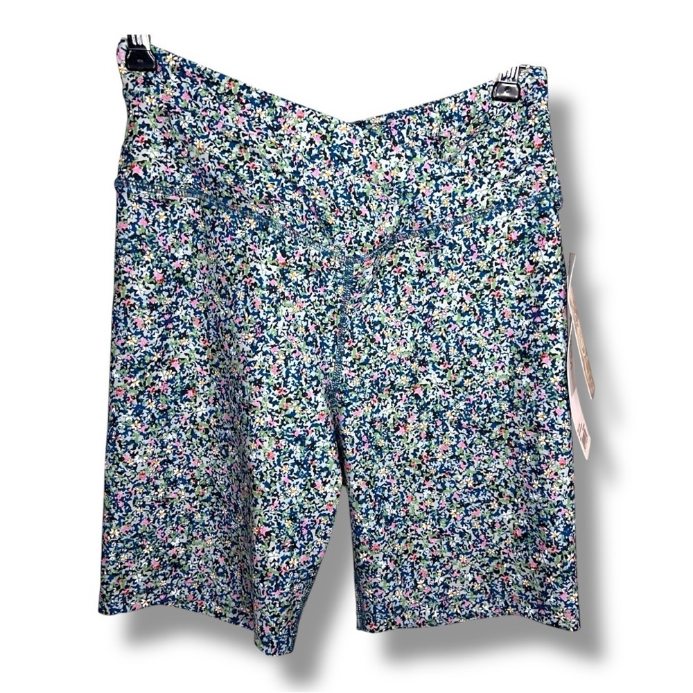 New Small Sage Collective Colorful Floral Athletic Bike Shorts Activewear